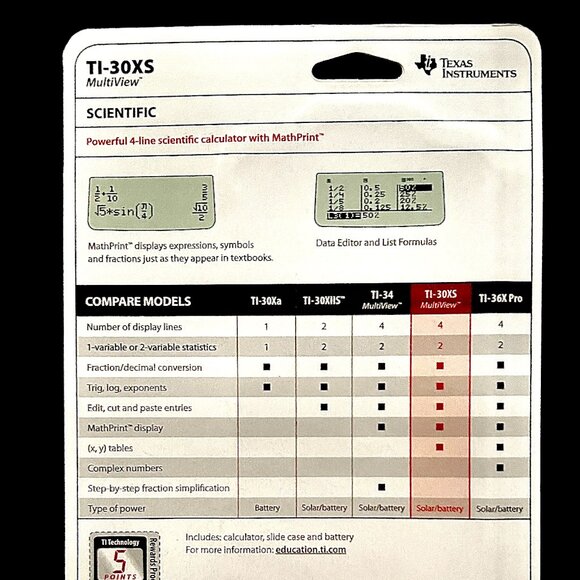Texas Instruments TI-30XS MultiView Scientific Calculator - Picture 2 of 3